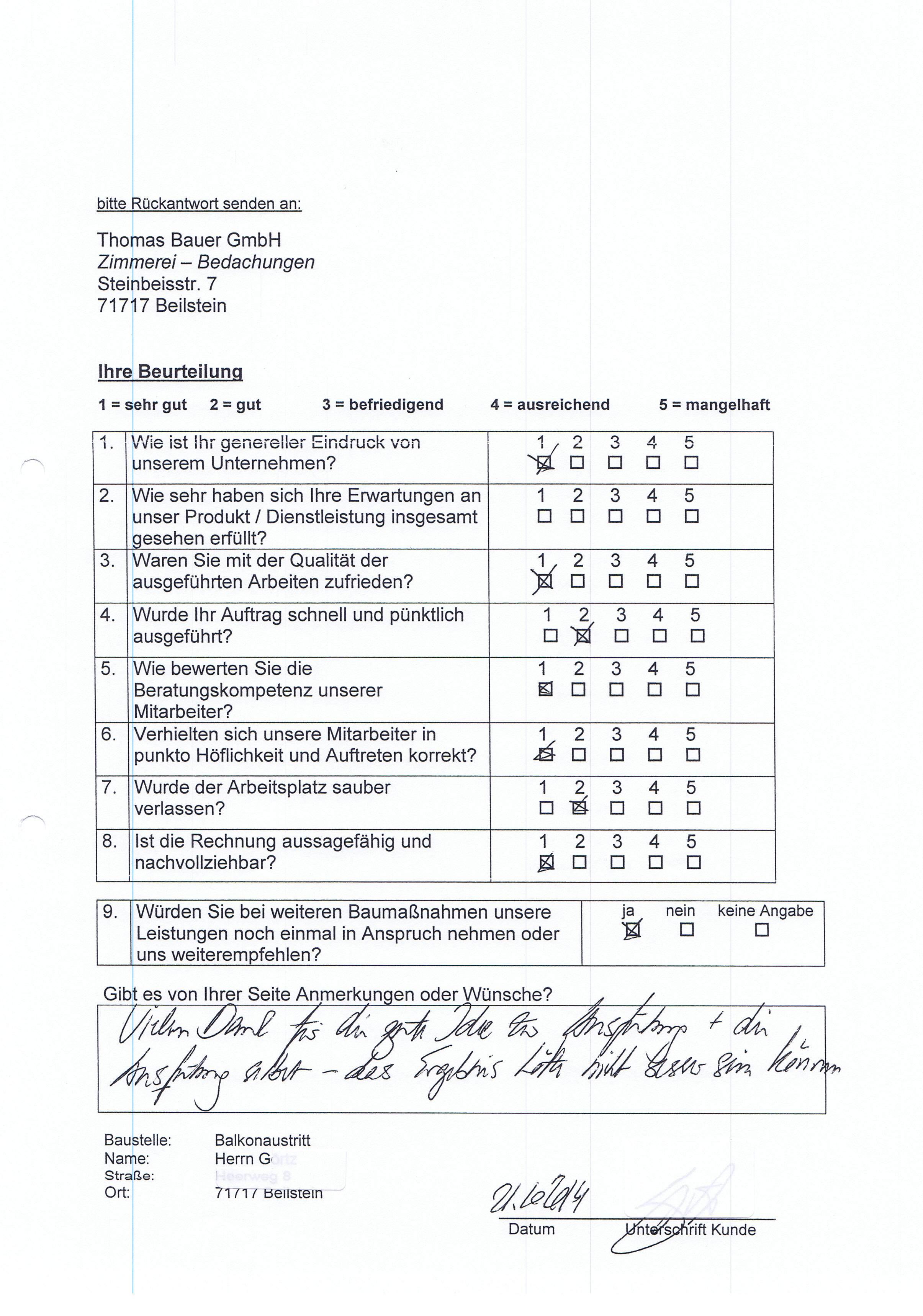 Kundenzufriedenheit SPS Gaube 3