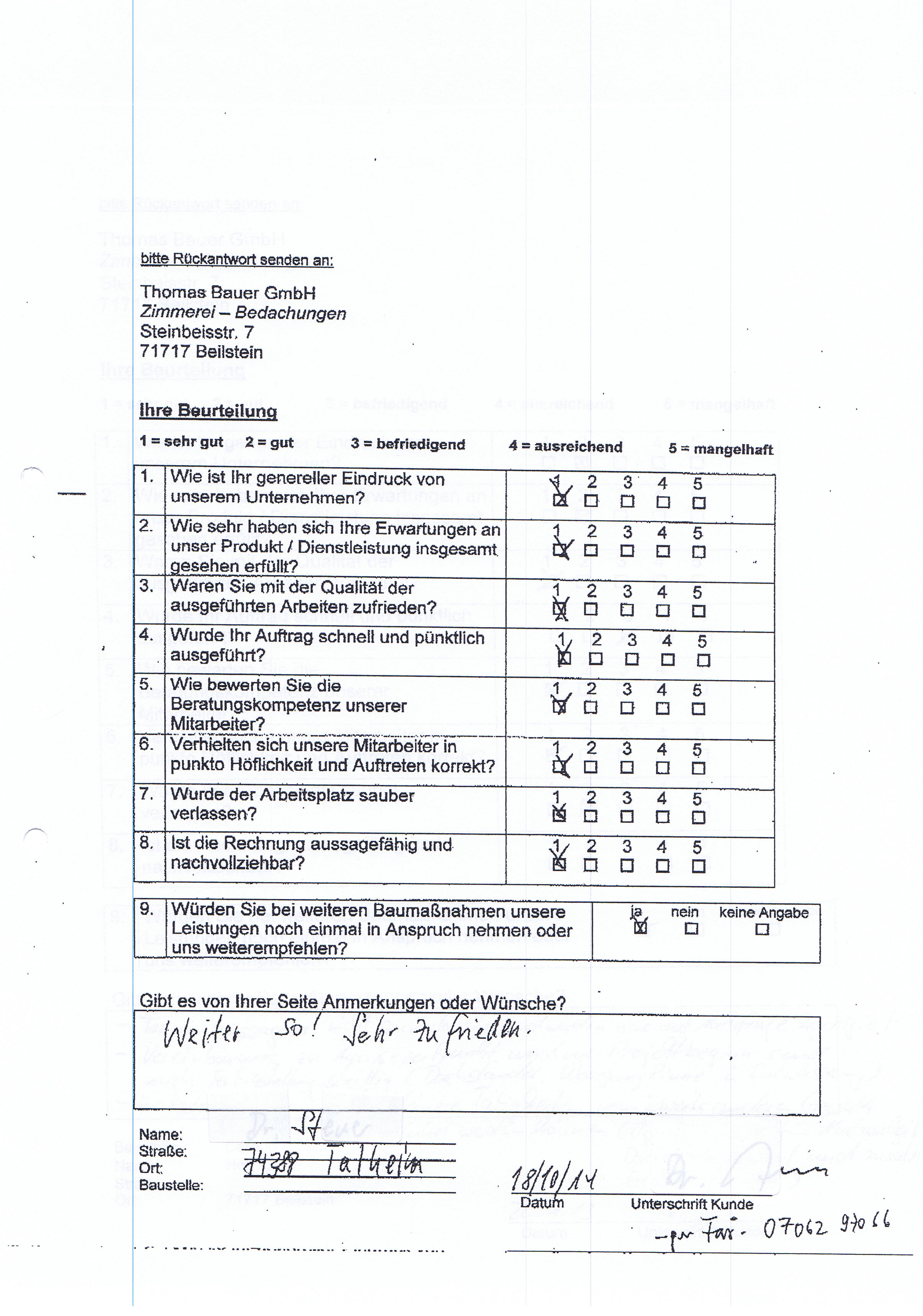 Kundenzufriedenheit SPS Gaube 4