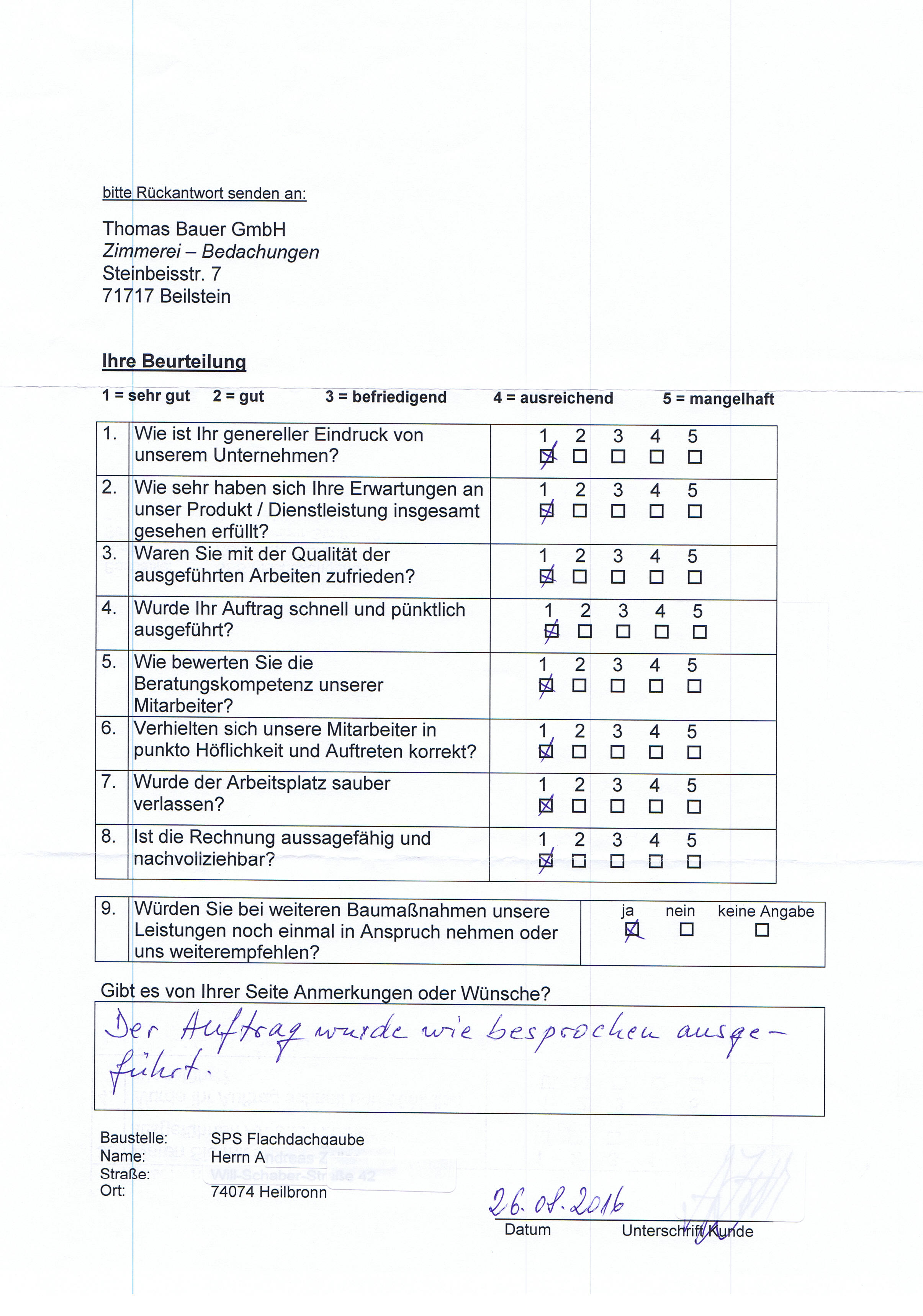 Kundenzufriedenheit SPS Gaube 6