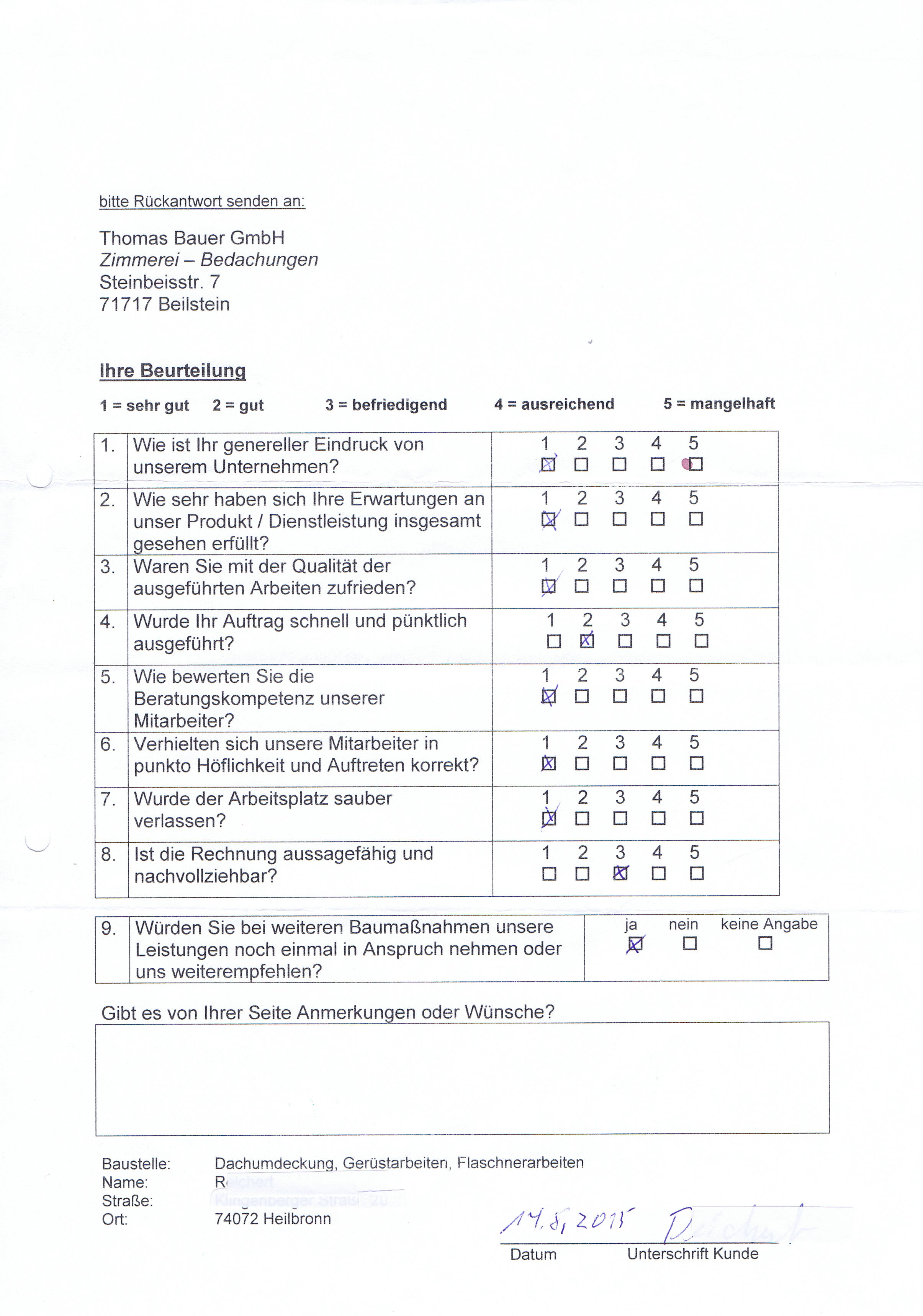 Kundenzufriedenheitsrueckmeldungen Th Bauer GmbH 16